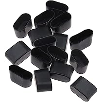 Noir  Lot De 8 Embouts Ovales Pour Pieds De Table Et Chaises Revetement En Caoutchouc Souple Anti Rayures 40 X 20 Mm Noir 98961258