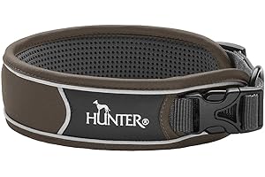 HUNTER DIVO obroża dla psa, nylon, S, brązowa/szara