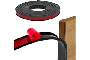 Yopih Bande de Chant en U 15mm x 6.1m - Protection Autocollante pour Coins de Table et Meubles - Profil Noir TPE pour Sécurité Bébé et Finition Plan de Travail