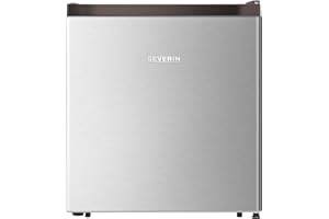 SEVERIN KB 8878 Frigobox, Frigorifero da 45 Litri con Grande Scomparto Freddo, Frigorifero Piccolo di Classe di Efficienza Energetica E, Mini Frigo con Ripiano Intermedio, Grigio