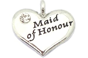 OCCASIONS EMPORIUM Maid of Honour Heart Charm - Silver Plated