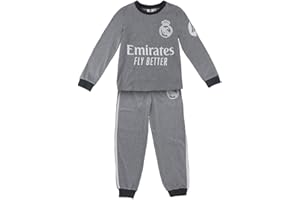 CERDÁ LIFE'S LITTLE MOMENTS Pijama Largo Single Jersey Real Madrid para Niños – Conjunto Oficial de Dormir Infantil Juego (Pack de 2)