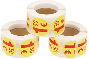 BESTonZON 1500 Pegatinas de Marca de Precio 1. 50 Pegatinas de Precio por Euro Pegatinas de Venta de Garaje para Tiendas Supermercado Tienda por Menor