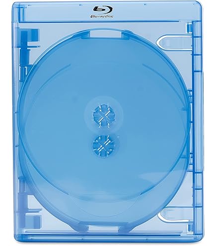 Custodie Blu-Ray Slim 6mm - Pacco Da 50 - Colore Blu - Viva Elite - Per 1 Disco Con Vassoio Push Up - 3