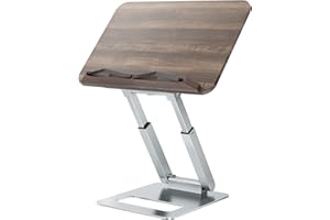 Tounee Supporto per libri da lettura, telescopico, altezza regolabile, design ergonomico per libri di cucina con clip elastiche per pagine, adatto a tutti i libri