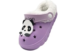 Vorgelen Bambini Invernali Zoccoli e Sabot Ragazzi Morbide Pelliccia Pantofole Ragazze Caldo Casa Ciabatte Antiscivolo Confortevole Scarpe da Giardino All'aperto/Interno 18.5-32 EU