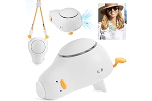 WELLTOP Ventilateur de cou portable, mini ventilateurs personnels ventilateur de bureau silencieux rechargeable par USB 3 vitesses puissant ventilateur de refroidissement de voyage ventilateurs de poche