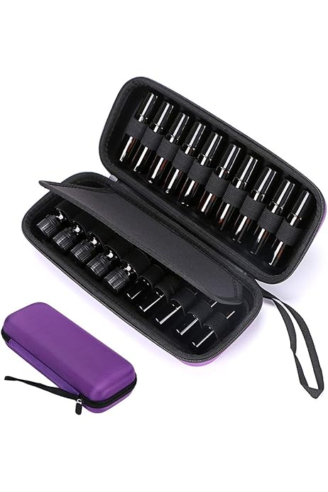 Borsa Porta Oli Essenziali Da 60 Bottiglie - Guscio Rigido EVA, Organizer Per Aromaterapia 10-15ml