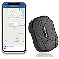 Zeerkeer GPS Tracker, 150 days long standby Car Vehicle Tracker Waterproof Strong Magnetic Rechargable Tracking Device Real Time Anti Lost GPS Locator for Lorry, boat with free app