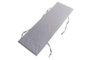 XPNIT Bench Cushion Pad 2 3 Seater,Non-slip Garden Bench Seat Cushion 100 120cm,soft Dining Bench Cushions for Indoor Outdoor Kitchen Washable (120*30cm,Grey)
