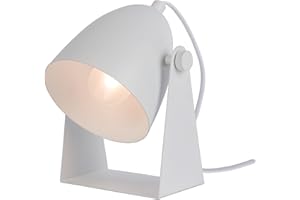 Lucide 45564/01/31 Lampe de Table, Métal/PVC, 40 W, Blanc