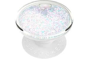 PopSockets PopGrip - Ausziehbarer Sockel und Griff mit einem Austauschbarem Top für Smartphones und Tablets - Tidepool Halo White