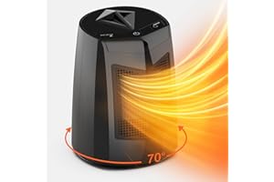 Hihhy Heater, Energy Efficient Electric Heater, 800W PTC Ceramic Fan Heater, Portable Heater with Overheat, Tip-Over Protection & 3 Modes, Space Heater for Room Home Office Indoor