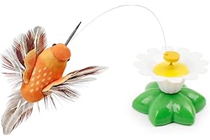 Anloximt Jouets Électriques Papillon, Jouet Teaser Chat Interactif Colibri Papillons Drôles, Jouet Chaton Jeu D'auto La Rotation Électrique 360 ° pour L'intérieur