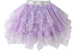 DXTON Fille Jupe Danse Tutu Princesse Bébé Sequin Ballet Jupe 2-8 Ans