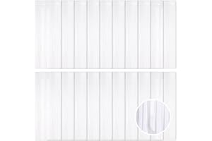 Ohiyoo 20 Stück Weiß Metallic Lametta Vorhänge 1 x 2.5M Folien Fransen Lametta Vorhange Hintergrund für Geburtstag Partydekor Verlobung Hochzeit Weihnachten Neujahr Dekoration (Weiß)