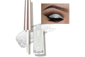 JUNHE Diamond Glitter Liquid Eyeshadow & Eyeliner Pen,Starry Sequins Mermaid Eye Shadow,Crease Resistant,Long Lasting and Pigmented Sparkling & Shimmer Eyes Makeup(#13 Galactic Diamond)