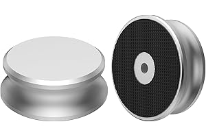 Tirstrup Plattenspieler Gewicht Stabilisator Vinyl-Scheiben-Player Aluminium-LP-Stabilisator für Plattenspieler Gewichtsstabilisator Für LP Plattenspieler, Eliminiert Vinyl Disc Vibrationen (Silbrig)