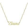 Yiyang Personalized Name Necklace 18K Gold Plated Stainless Steel pendant Jewelry Birthday Gift for Girls