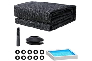 Melko Solarfolie Pool 600x400 cm Poolabdeckung für effiziente Wärmespeicherung Solarplane Ösen Solarabdeckung Schwarz PVC Wärmeplane für Schwimmbäder