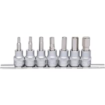 KS Tools 911.0608 3/8" Sechskant-Stecknuss-Satz, 11-teilig, 8-19 Mm, Mit Ratschenmechanismus
