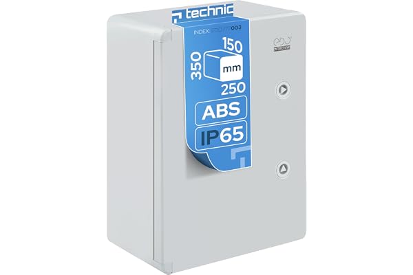 EDO Vattentät Elskåp IP65 250x350x150 mm Grå - Slagtålig ABS | Fördelningsbox med Galvaniserad Monteringsplatta - Väggfördeln