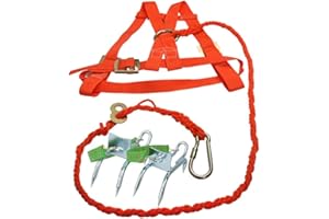 Arbres d'escalade Artefact - Crampons d'arbre d'escalade Portables, Crampons Portables pour l'observation de la Chasse, Cueillette de Fruits, Noix de Coco, Simple à Utiliser,B+Belt