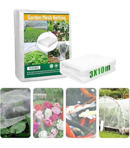 Insectengaas, tuinnet, fijn gaas, vlinder, tuinnet voor groenten, planten, fruit, bloemen, gewassen, kas, rijafdekkingen, verhoogd bed, barrièrescherm, vogelbeschermingsnet (2 x 5 m
