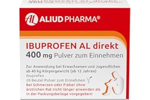 ‎AL ALIUD PHARMA ALIUD PHARMA Ibuprofen AL direkt 400 mg Pulver zum Einnehmen, 20 Beutel: Bei Kopfschmerzen, Regelschmerzen, Fieber