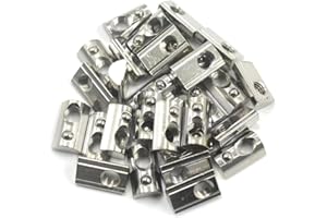 YOUNG WOLF 100 tuercas en T de acero al carbono M8, tuercas en T, tuerca de bola 8 para perfiles de aluminio estándar europeo serie 4040 4080, ranuras de 8 mm