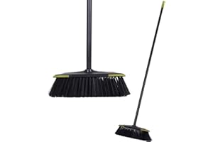 MARKO HOMEWARES Marko Grey Soft Broom Indoor Removable Threaded Head Cleaning Floor Kitchen Home Brush