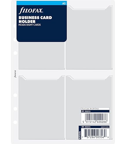 Pochette Transparente Filofax A5 - Compatible Classeurs 6 Anneaux | Rangement Clair Pour Documents