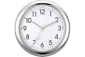 FULENYI Analog Car Dashboard Clock - Small Air Vent Stick-on Clock for Boat and Vehicle Time Display, Quartz Decoration