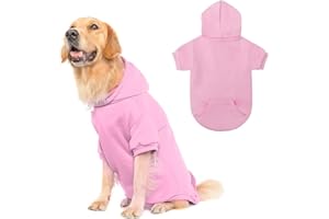 KOOLTAIL Basic Dog Hoodie - Soft and Warm Dog Jumper with Leash Hole and Pocket, Dog Winter Coat, Cold Weather Clothes Sweater for Small Medium Large Dogs Puppy Cat Boys Girls