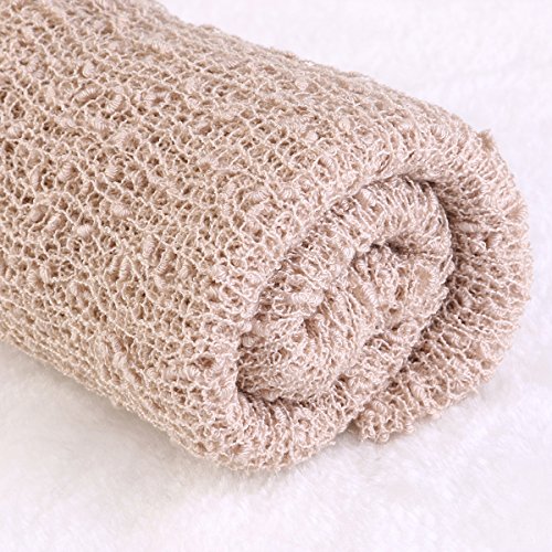 FENICAL Baby Wrap Photo Prop Neugeborenes Baby Fotografie Foto Requisiten Wrap Beige Stretch Neugeborenen Fotoshooting Wraps für die Babyfotografie (Beige) - 6