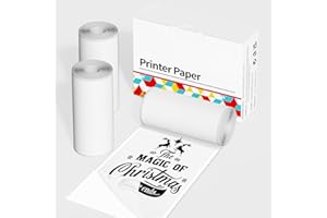 ASprink Transparent Thermal Paper with 3 Rolls,Thermal Printer Paper Storage Long Term, 50mm x 3.5m, Mini Printer Sticker for M02/M02S/M02Pro/M03 Thermal Printer - Transparent