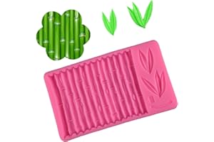 CREATE BEAUTY0 Forma Fondente Bordo Fai Da Te Decorare Torte Bambù Stampo per decorazione di torte Muffa Della Torta Del Silicone Di Bambù 3D Che Decora La Cottura Al Forno Fai Da Te Funshowcase Muffa Del Silicone