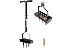 EEIEER Lawn Aerator, Hollow Tine Aerator Core Aerating with Storage Tray and Garden Tools, T-Handle Grass Aerator Heavy Duty Aeration Lawn Scarifier Manual Lawn Aerators for Compacted Soils Lawn Care