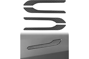 TZYSZDB Real Carbon Fibre Door Handle Cover for Tesla Model 3&Y, 4PCS Outside Door Handle Cover Trims Decoration Accessories for Tesla Model 3/Y-2017-2022 (Matte Carbon Fiber)