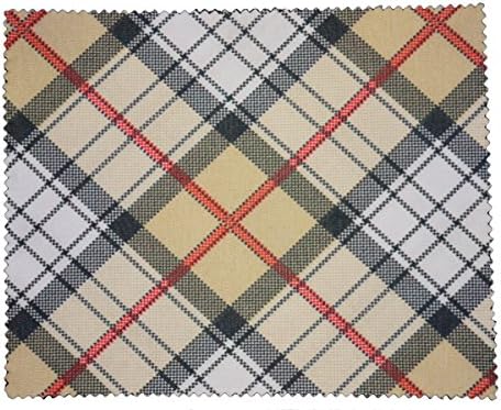 Beige Tartan Microfibre Cleaning Cloth (x1)