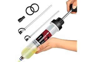 Thorstone Automotive Fluid Extractor Pump, Oil Change Syringe with Hose, Manual Fuel Suction & Filler, Fluid Oil Change Evacuator (7 Oz./0.21 Qt./200 CC)