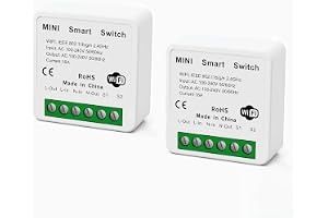 2 stycken smart strömbrytare modul, mini-WLAN-omkopplare gör-det-själv med Bluetooth, mini-smart switch infälld modul för lju