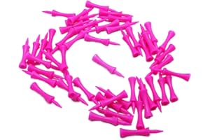 Bulldog Golf Tees® SAVER PACK of 50 x 60mm PINK PLASTIC CASTLE TEES