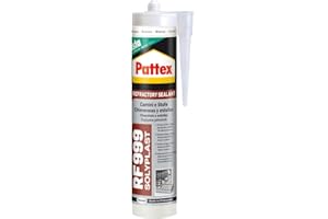 Pattex Sigillante Refrattario FR 999, Sigillante per Camini e Stufe, per Giunti Esposti alla Fiamma, Silicone per Barbecue, Silicone Grigio, Cartuccia da 300ml