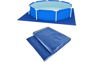 YIZHIXIANGQ Tapis de Sol Piscine 310 x 310 cm, Convient aux Piscines Rond, Piscines Gonflables, Piscines pour Enfants, Protection Étanche, Protégez Le Fond de Votre Piscine