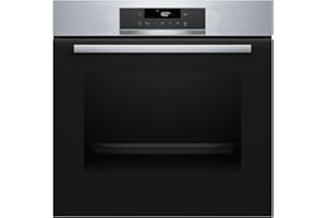 Bosch HBA171BS3 Serie 2, Forno da incasso, Pirolisi: pulizia del forno senza sforzo, Display touch, Cottura uniforme, 10 programmi, Acciaio, 60 x 60 cm