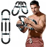 2X POWER (25-50KG) Ayarlanabilir &Ccedil;ift Metal Yaylı G&ouml;ğ&uuml;s &amp; Kol Full Body Egzersiz Aleti Fitness Bar
