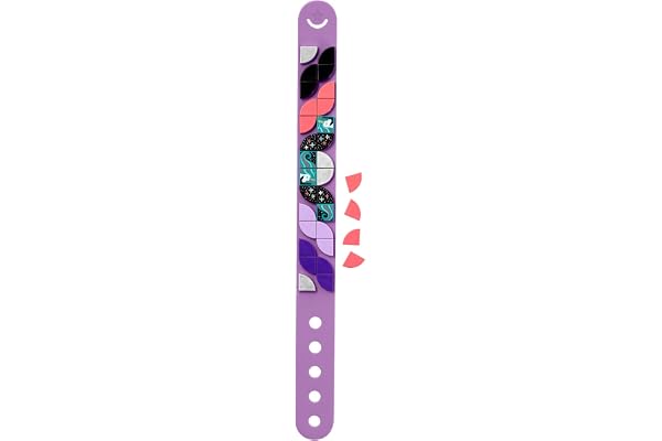LEGO DOTS le Bracelet Licorne à Paillettes, Kit de Fabrication de Bijoux, Loisir Créatif pour Fille et Garçon à Partir de 6 ans, 33 Pièces, 41902