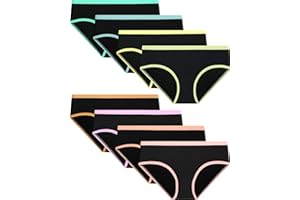 Adorel Culotte Coton Slip sous-vêtement Uni Fille Lot de 8