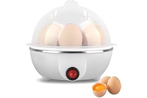 MOMENT Egg Cooker, 350W Electric egg Beater, White eggs Steamer, Egg Cooker, 7 Egg Volume Steamed Eggs Automatically Closed, Double Steamed Egg. Color：Assorted